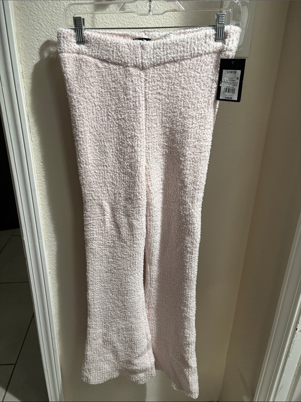 art class Pale Pink Bouclé Loungewear Pants L NWT